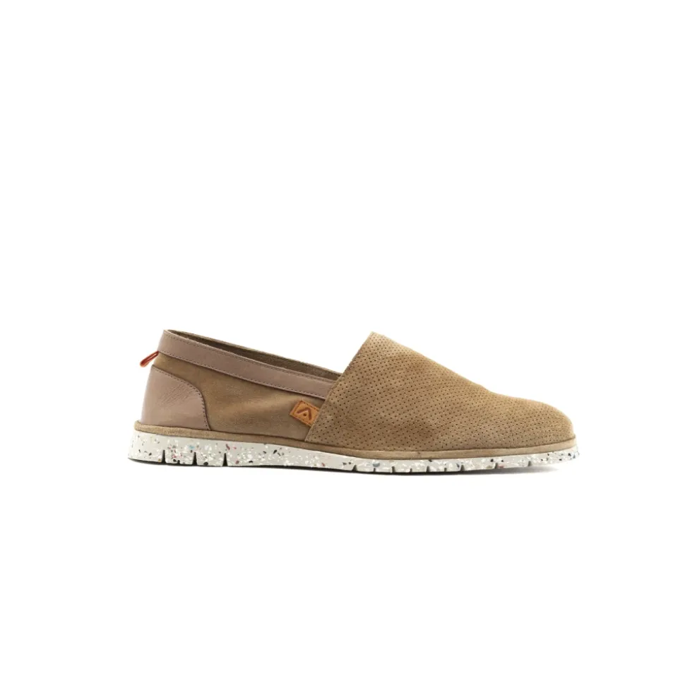 Amber Perforated Suede Slip-On