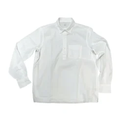 Aspesi, Double Shirt Mousseline, Langarm, weiß