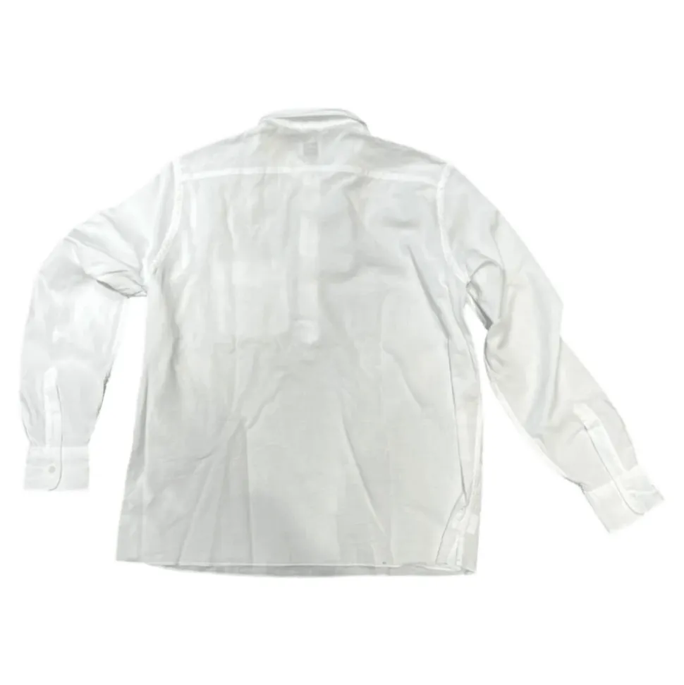 Aspesi, Double Shirt Mousseline, Langarm, weiß