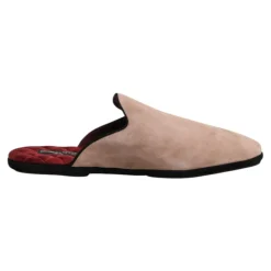 Beige Scivoli in Camoscio Scarpe Piatte