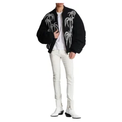 Biker jeans in denim bianco