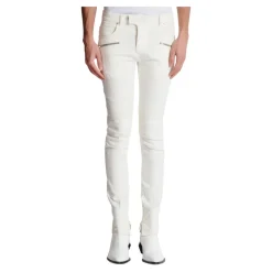 Biker jeans in denim bianco