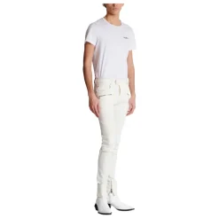 Biker jeans in denim bianco