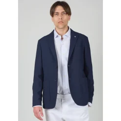 Blazer in Tessuto Blu Primavera