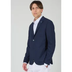 Blazer in Tessuto Blu Primavera