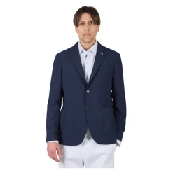 Blazer in Tessuto Blu Primavera