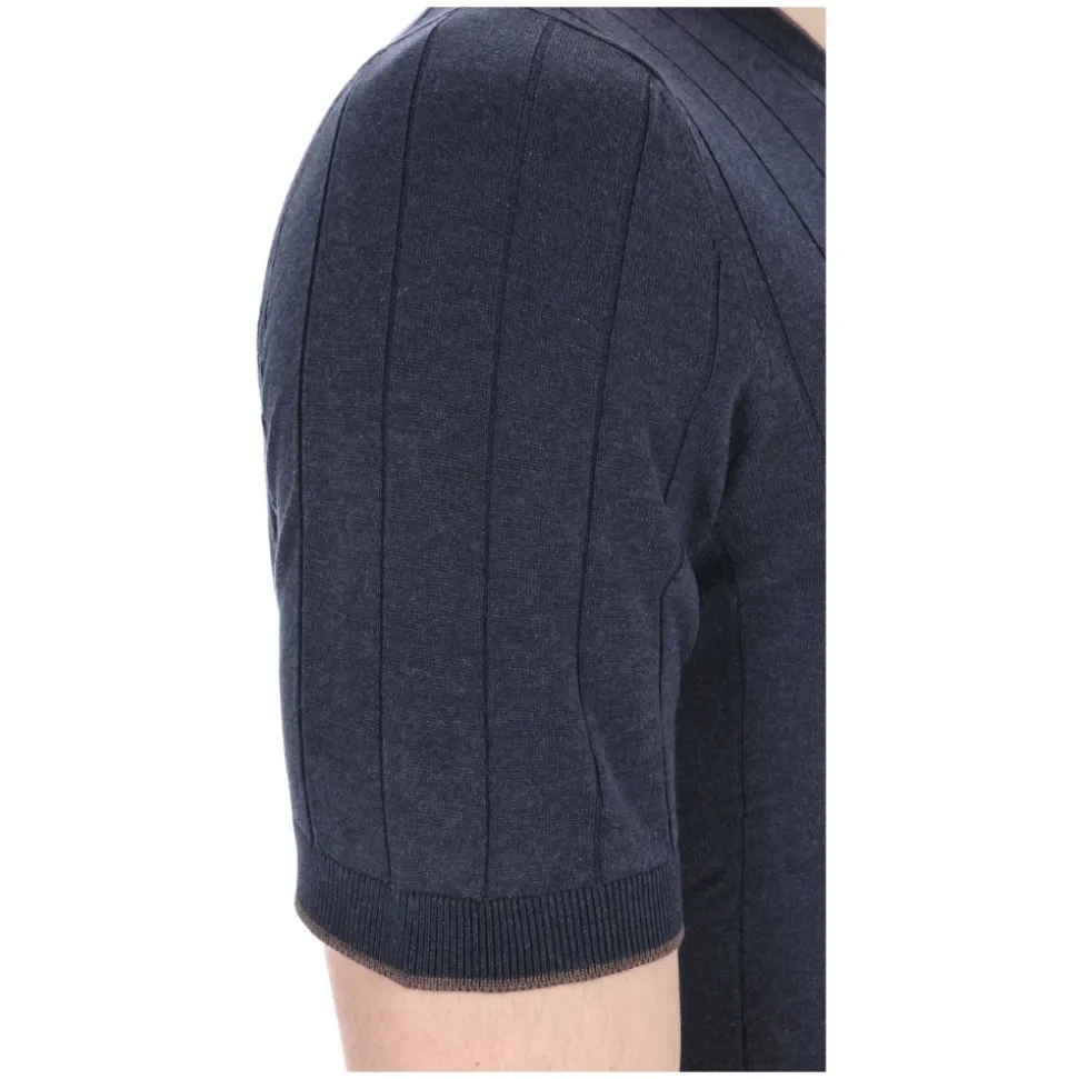 Blu Maglietta e Polo in Seta