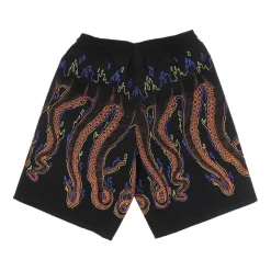 Boardshorts neri con stampa di polpo