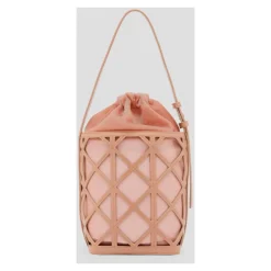 Borsa a secchiello stile gabbia