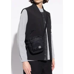 Borsa a spalla con patch logo