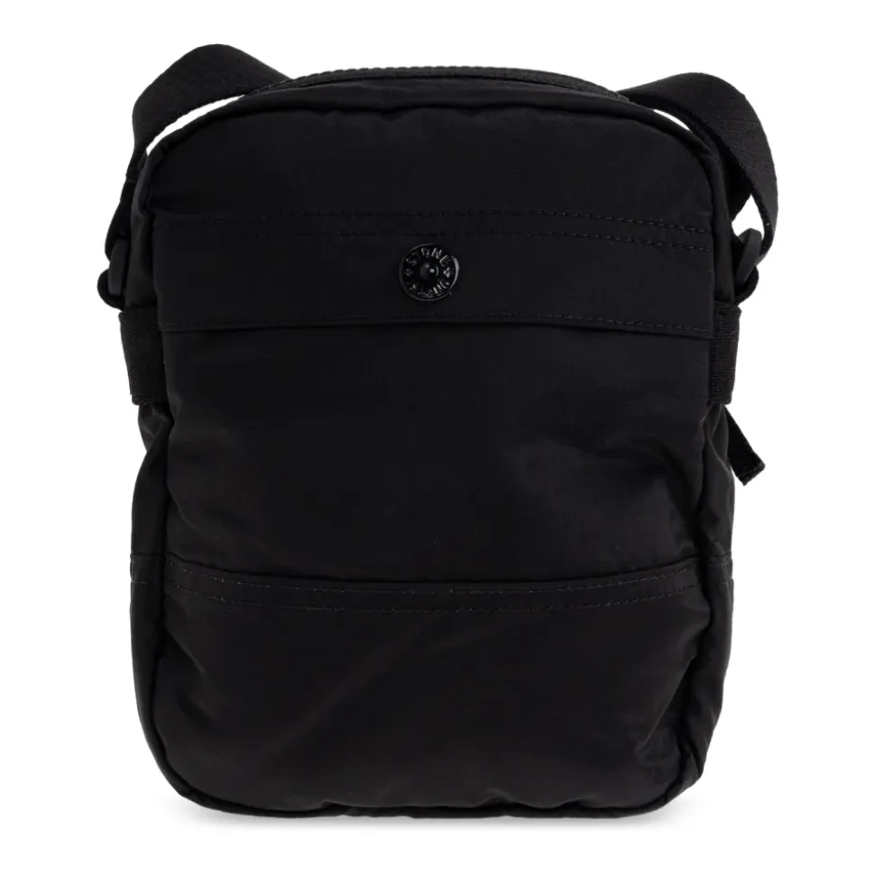 Borsa a spalla con patch logo
