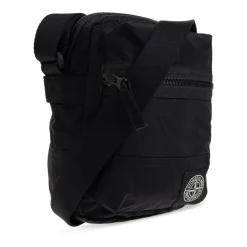 Borsa a spalla con patch logo