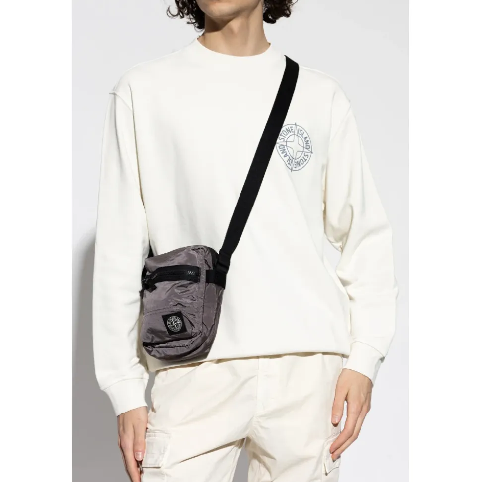 Borsa a tracolla con patch logo