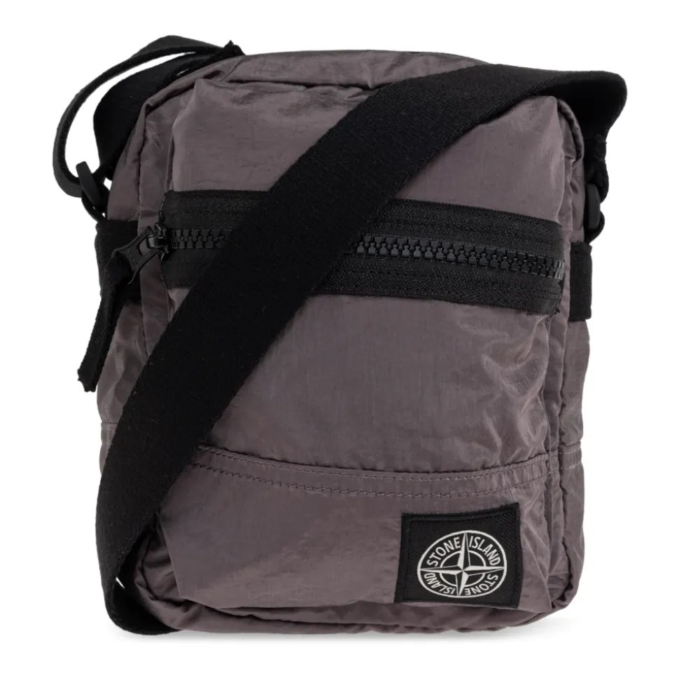 Borsa a tracolla con patch logo
