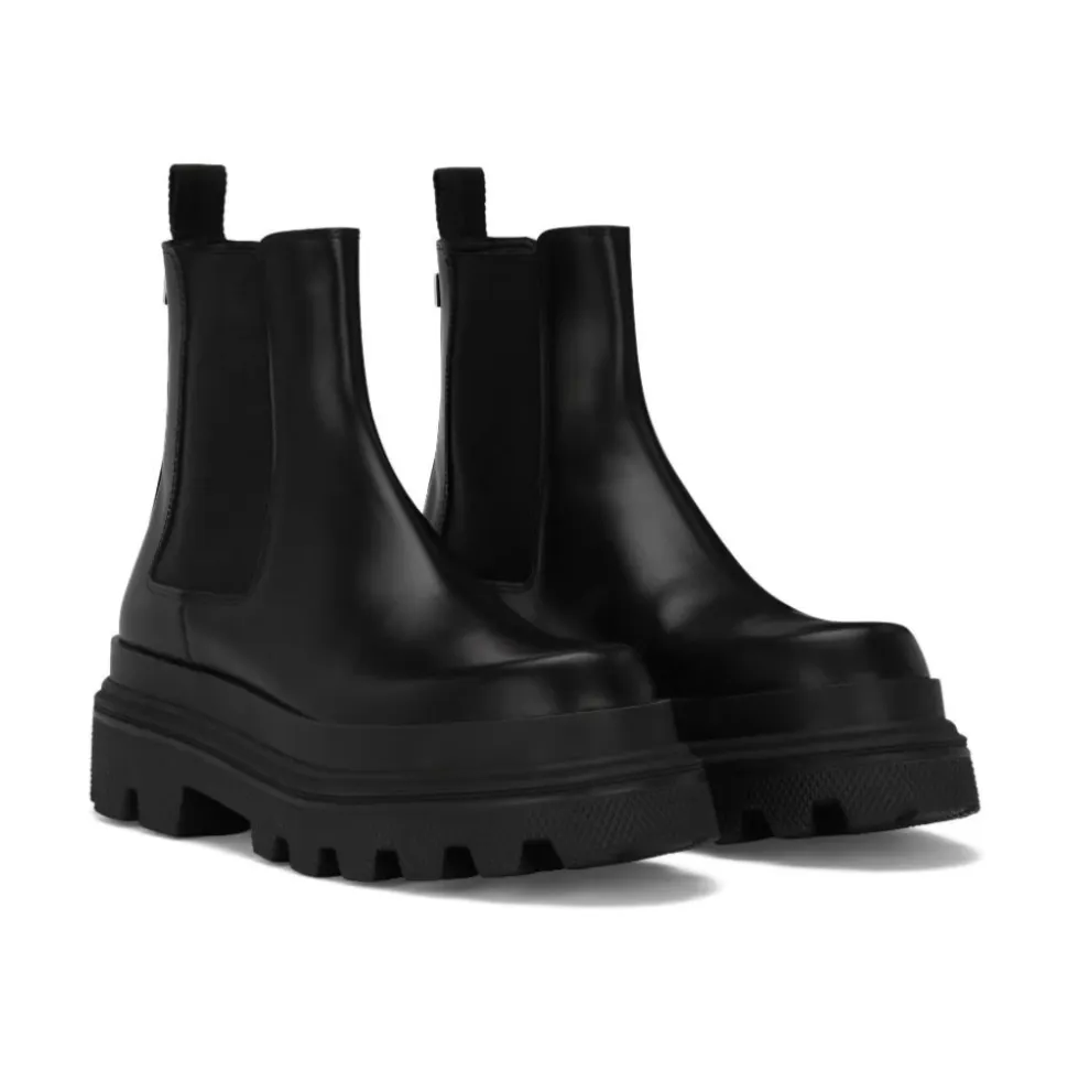 Botas Chelsea de Piel de Becerro Cepillada