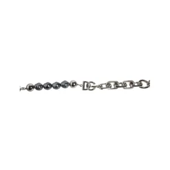 Bracciale con Catena Argentata e Perle