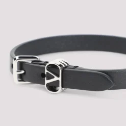 Bracciale in Pelle Nero Accessorio Elegante