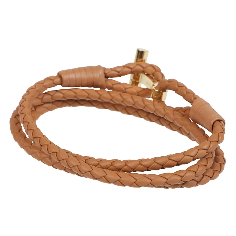 Braided Leather T Bracelet