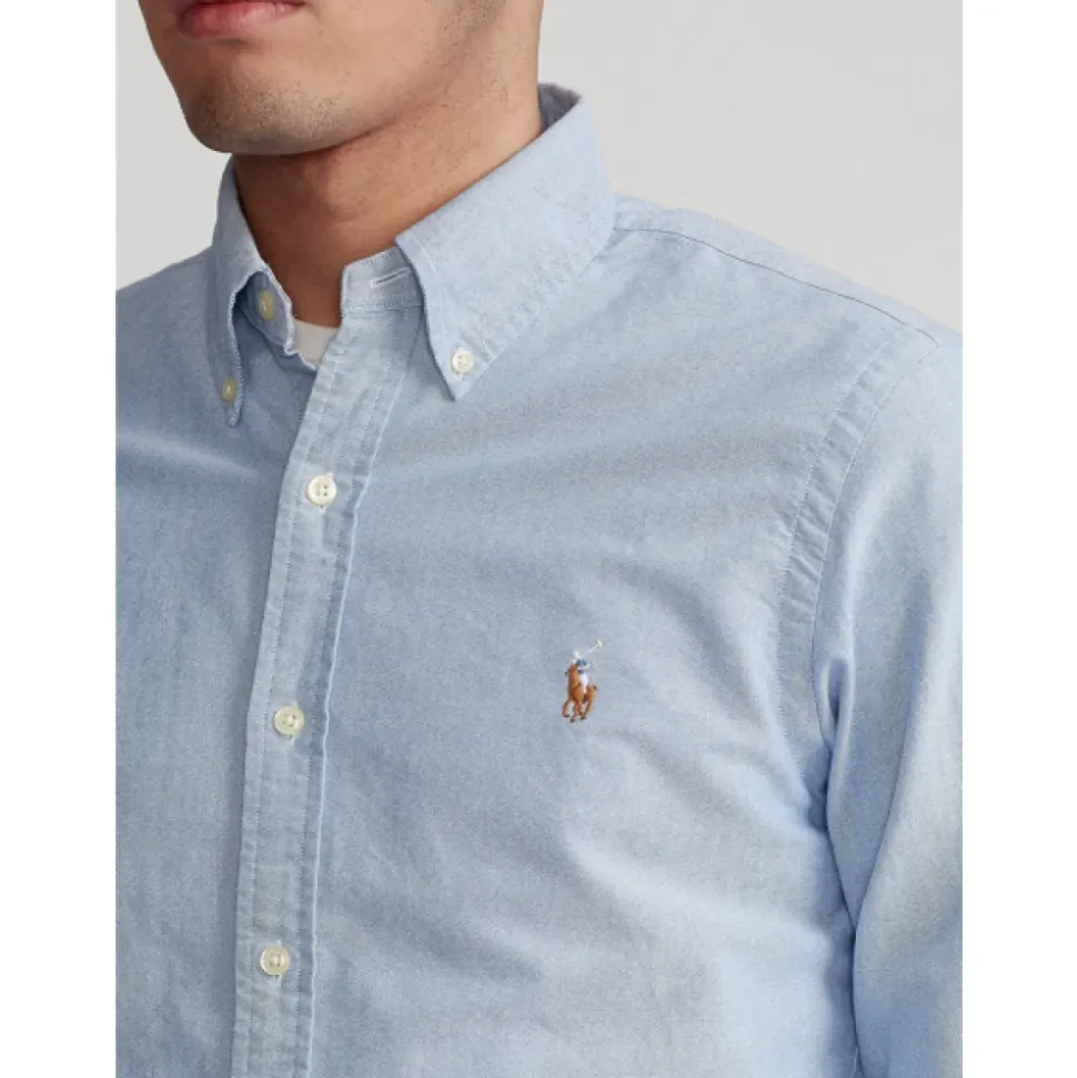 Camicia aderente in cotone Oxford