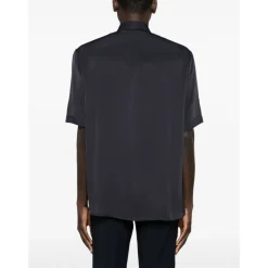 Camicia a maniche corte testurizzata