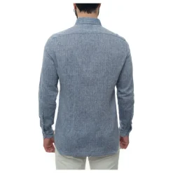 Camicia a Maniche Lunghe Mista Lino