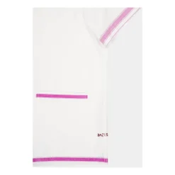 Camicia a Righe in Cotone Bianco e Rosa