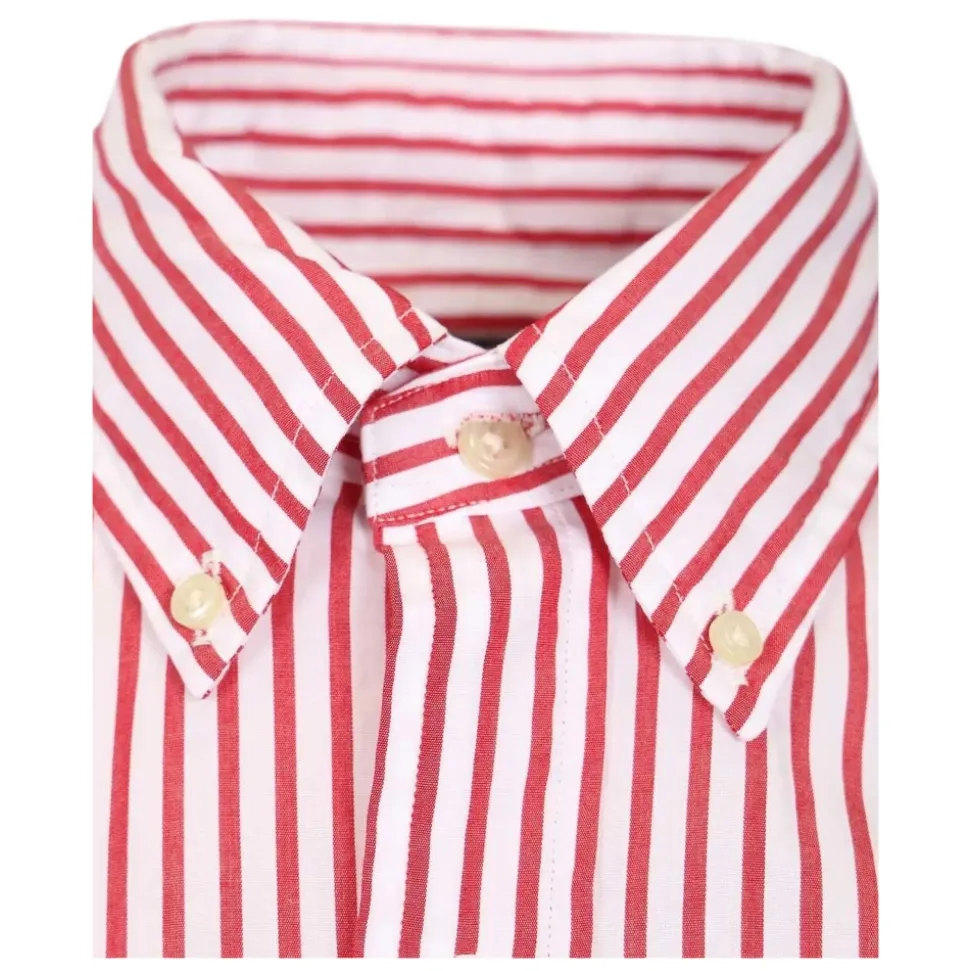 Camicia a righe in popeline Custom Fit