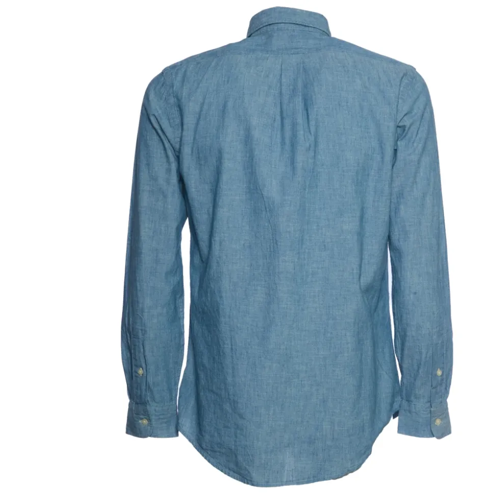 Camicia Chambray con Pony Ricamato