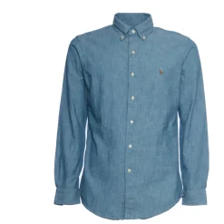 Camicia Chambray con Pony Ricamato