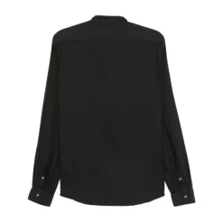 Camicia con Collo alla Mandarina Sfilacciato