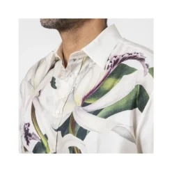 Camicia con Motivo Floreale