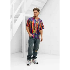Camicia con stampa a maglia