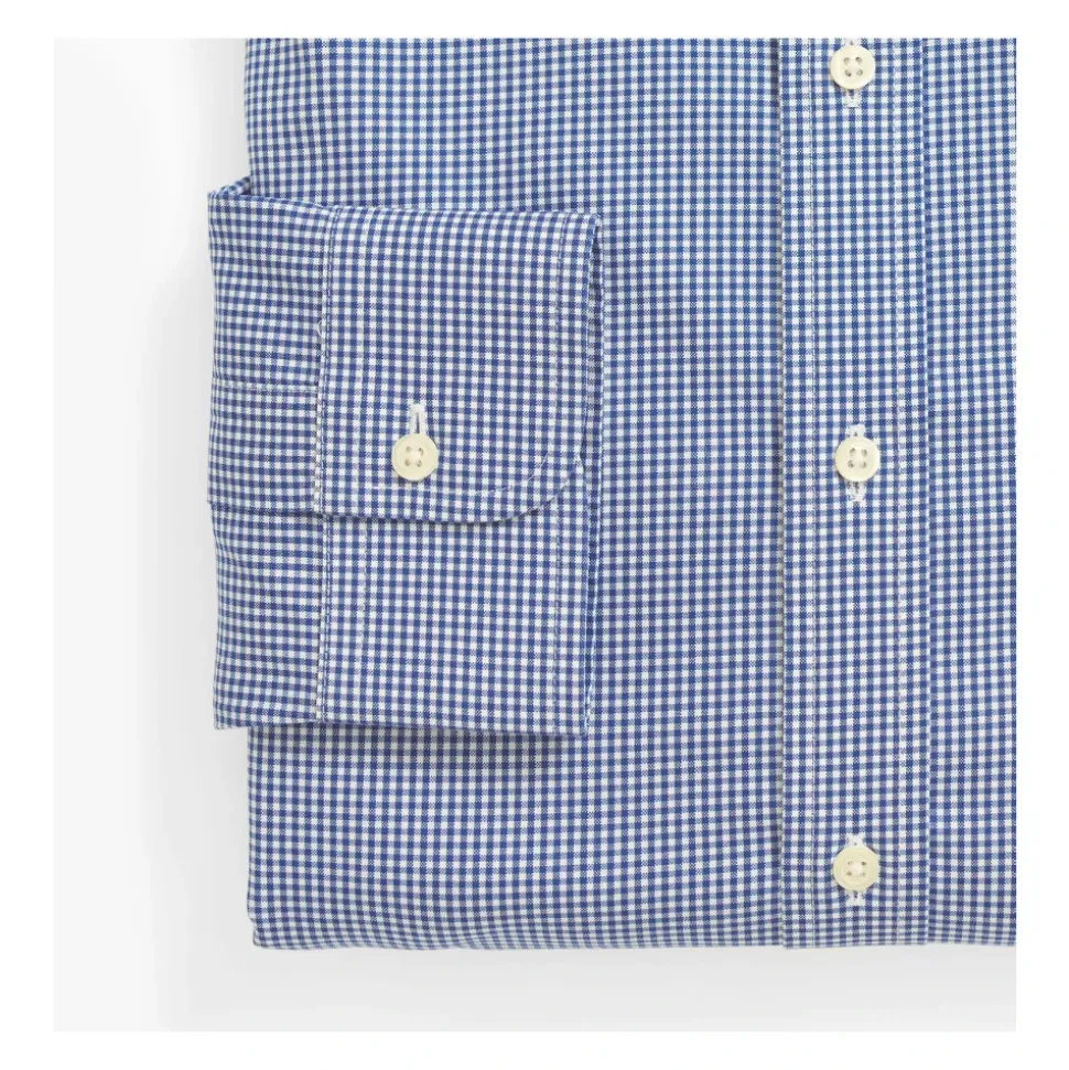 Camicia da Uomo in Cotone, Vestibilità Regolare, Fantasia Gingham con Collo Ainsley