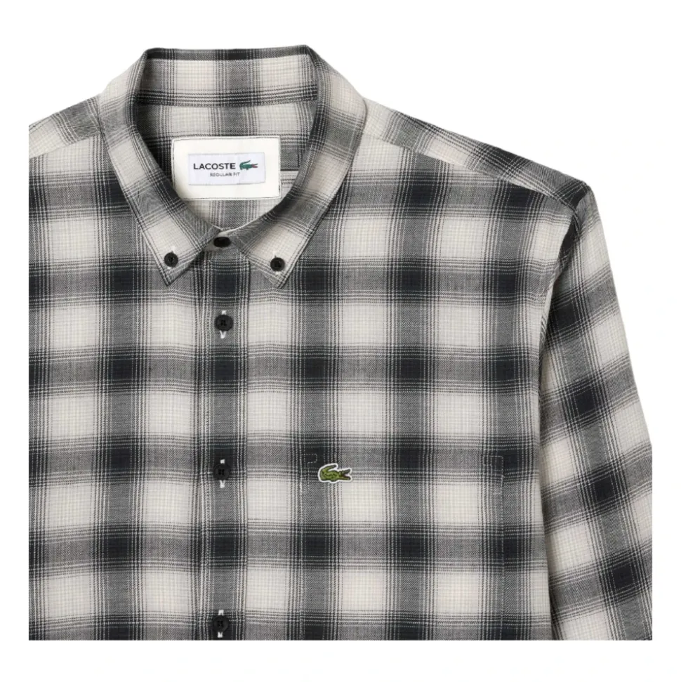 Camicia di flanella a quadri in misto cotone/lana