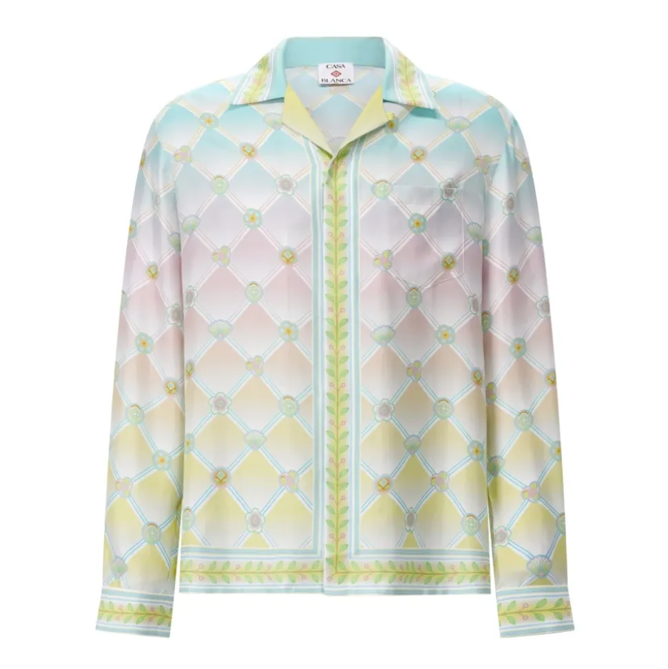 Camicia di seta con motivo