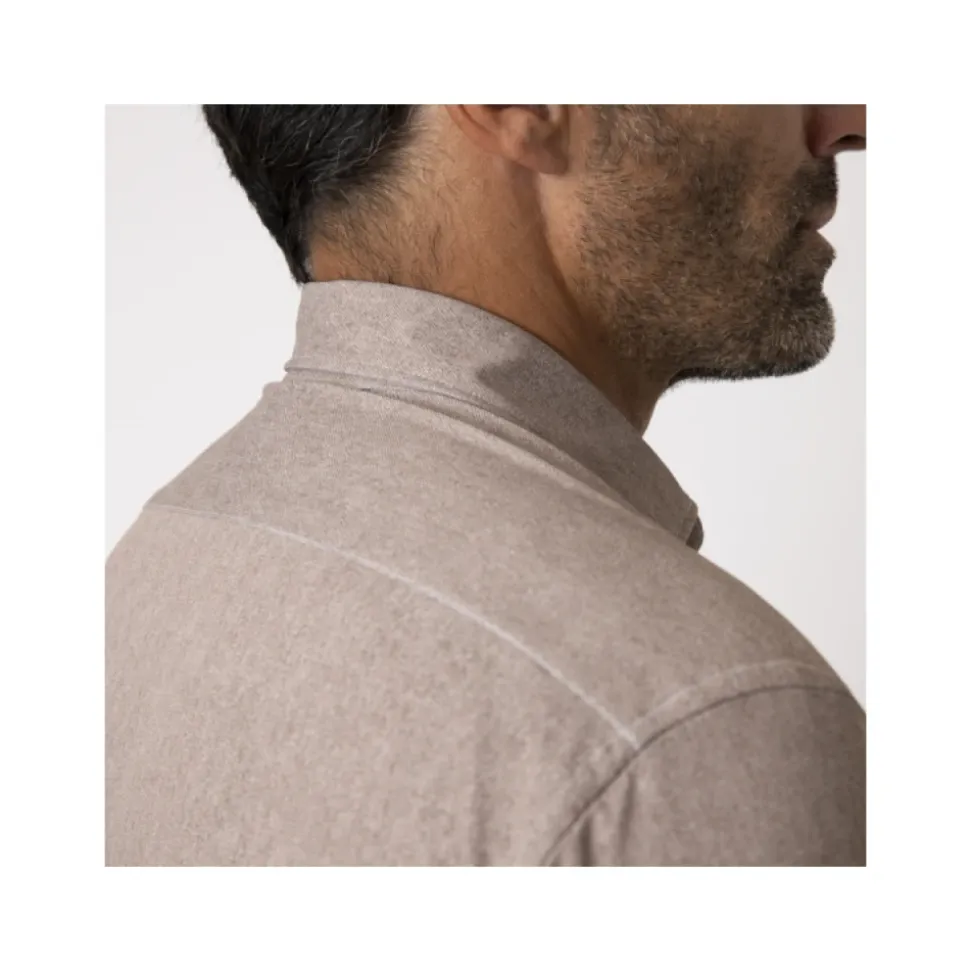 Camicia elasticizzata effetto mélange