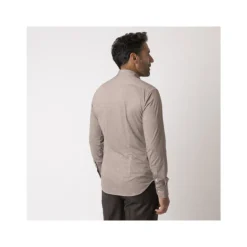 Camicia elasticizzata effetto mélange