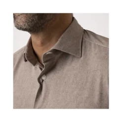 Camicia elasticizzata effetto mélange