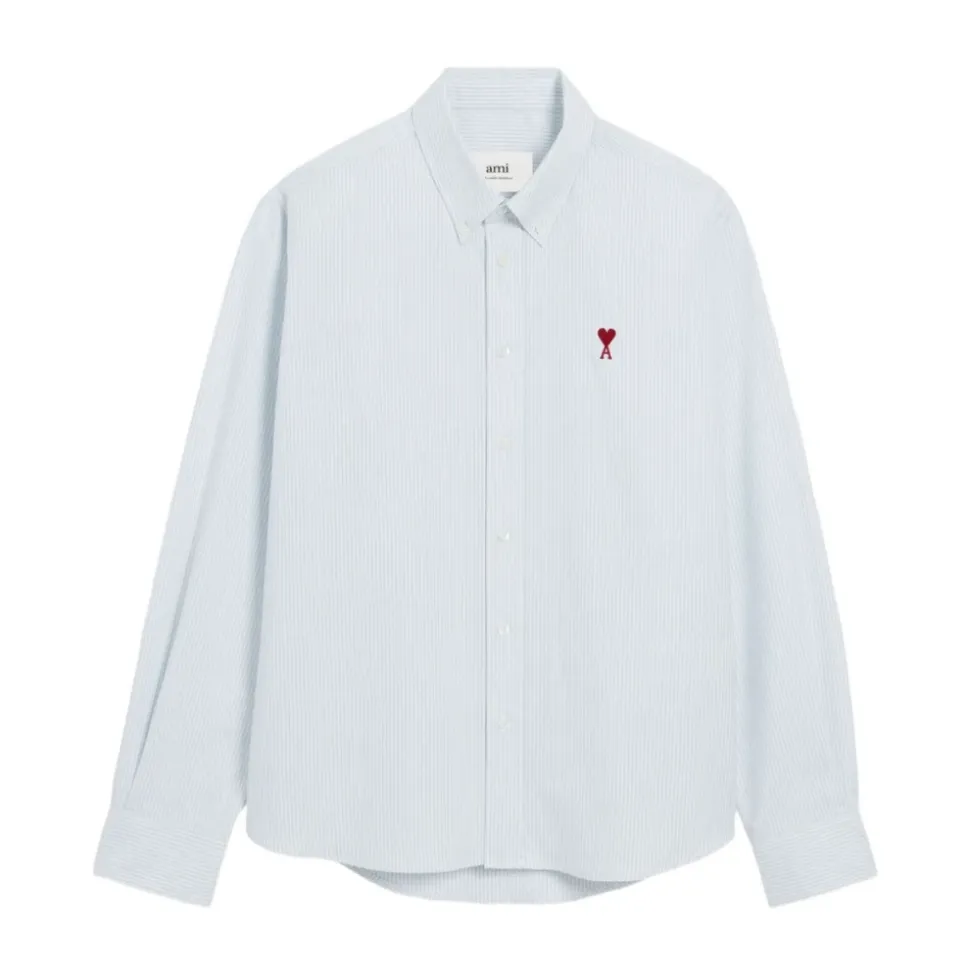Camicia in Cotone Blu Chiaro AW25