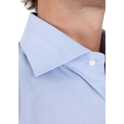 Camicia in Cotone Blu Chiaro Sartoriale