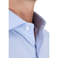 Camicia in Cotone Blu Chiaro Sartoriale