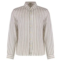 Camicia in lino a righe