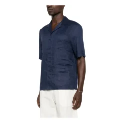 Camicia in Lino con Collo Revere