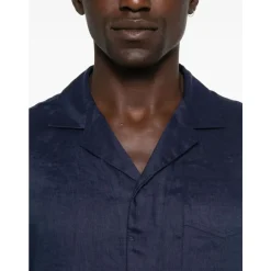 Camicia in Lino con Collo Revere