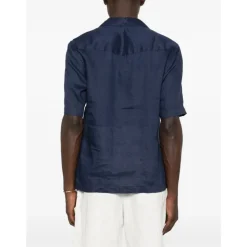 Camicia in Lino con Collo Revere