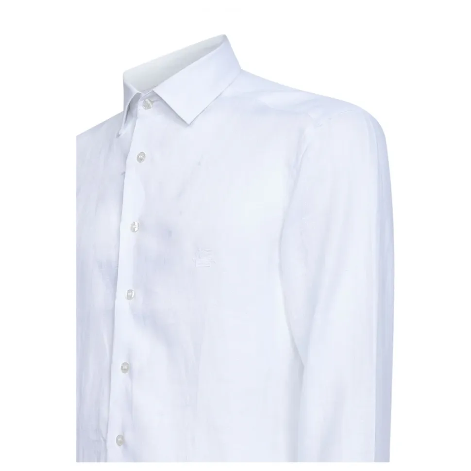 Camicia in lino con Pegaso
