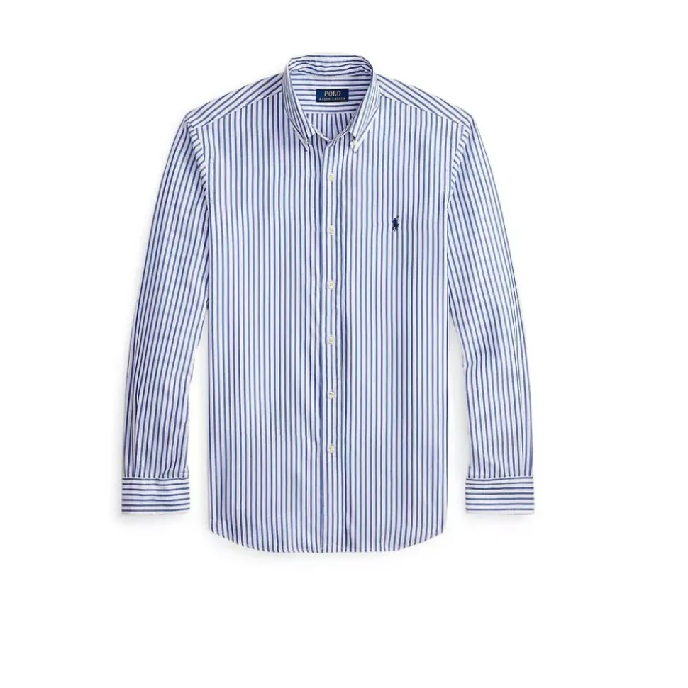 Camicia in Popeline a Righe Custom-Fit
