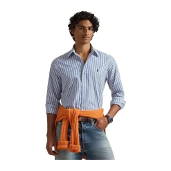 Camicia in Popeline a Righe Custom-Fit