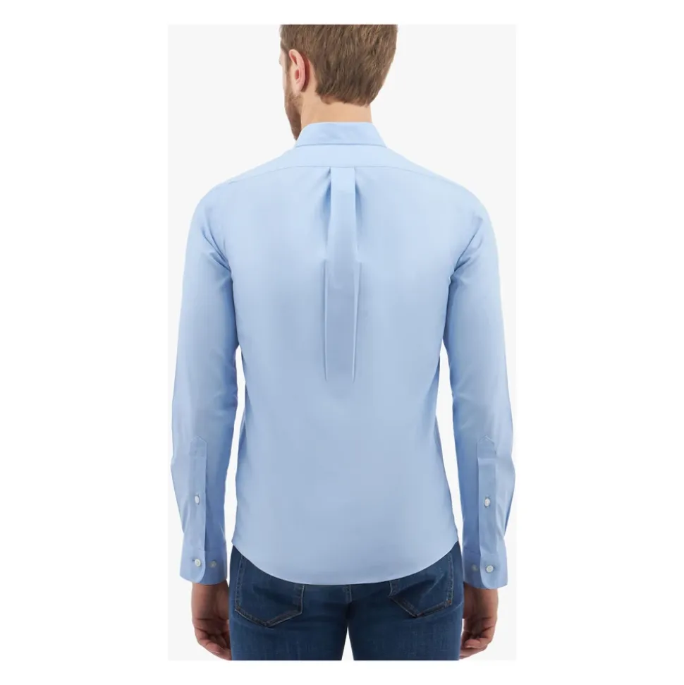 Camicia Uomo in Cotone Stretch, Vestibilità Regular, Non Stira, con Collo Button-Down