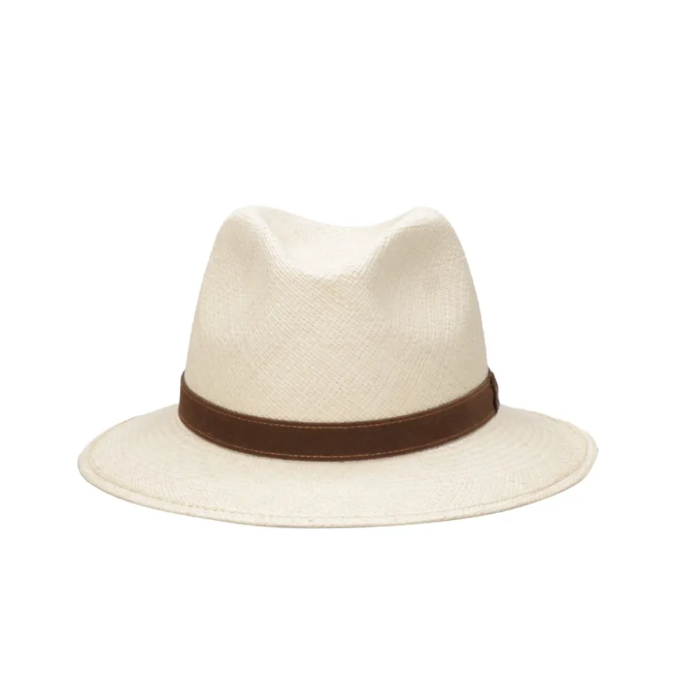 Cappelli di Paglia Panama con Fascia a Contrasto